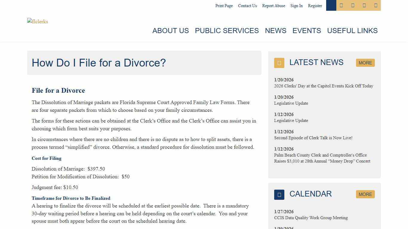 How Do I File for a Divorce? - Florida Court Clerks & Comptrollers
